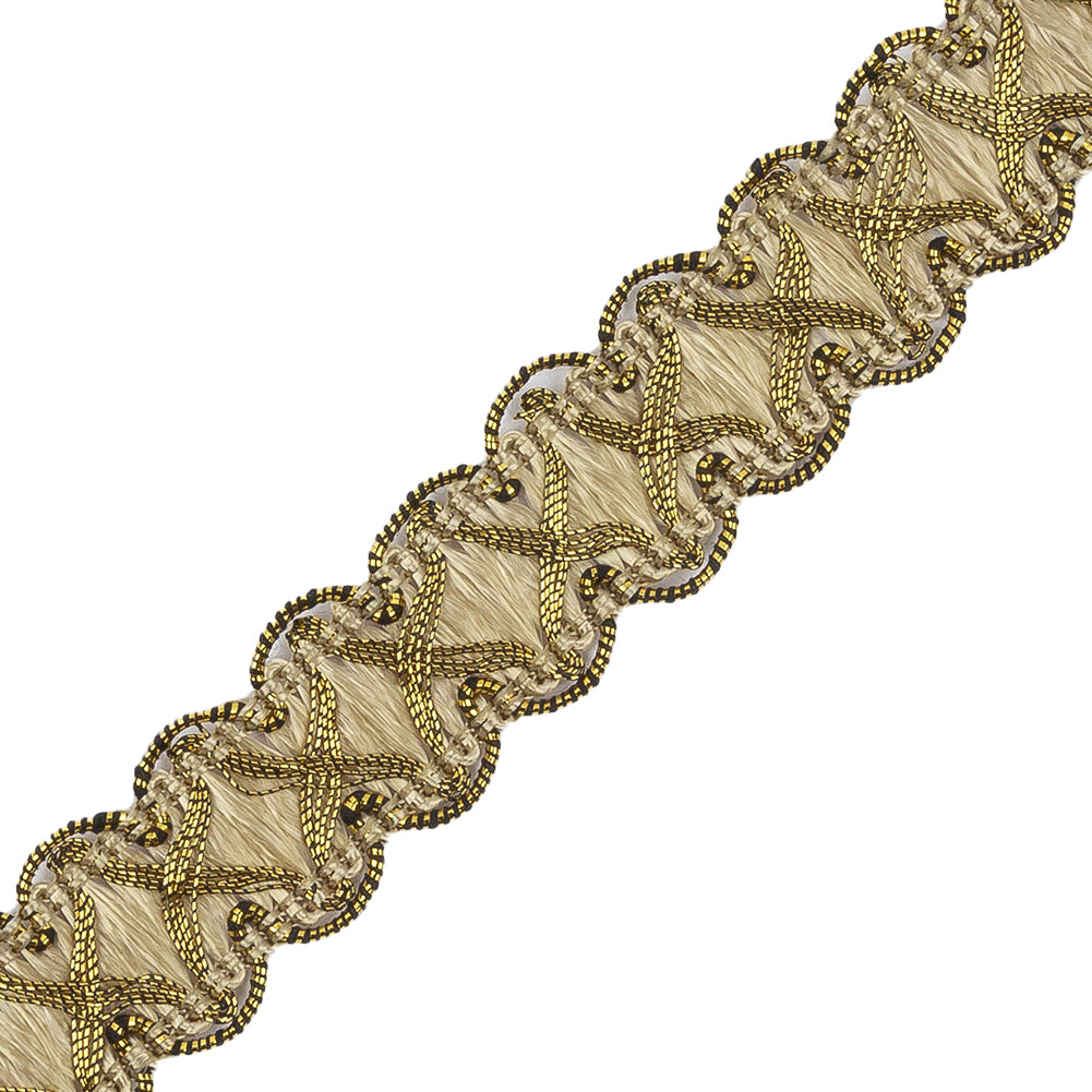 Antique Gold Beige Metallic Braid - Joann Fabrics