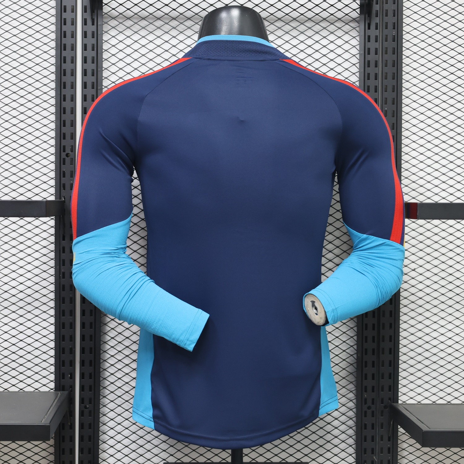 Spain 2026 Dark Blue Long Sleeves Training Jersey - Player Version - UnitedFutballJersey