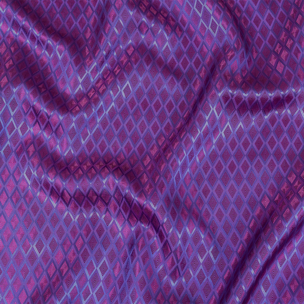 Magenta and Blue Bi-Color Diamonds Jacquard Lining - Joann Fabrics
