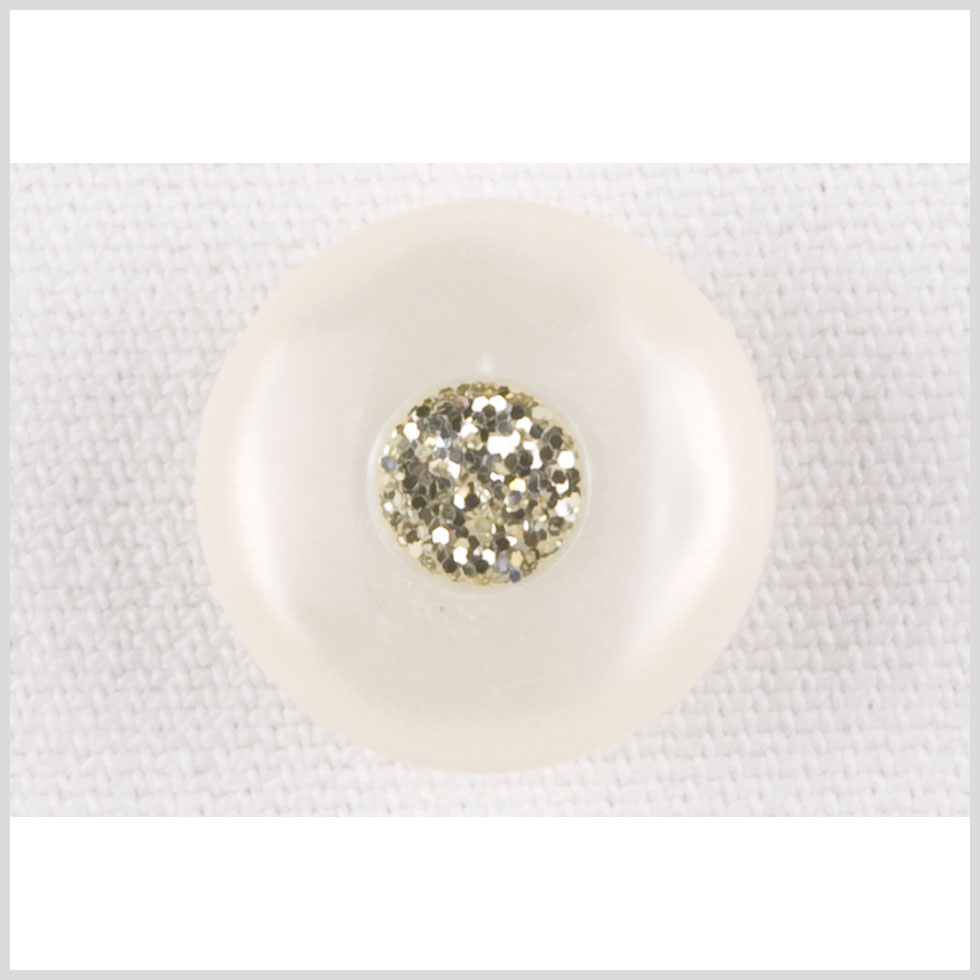 Ivory/Silver Plastic Button - 28L/18mm - Joann Fabrics