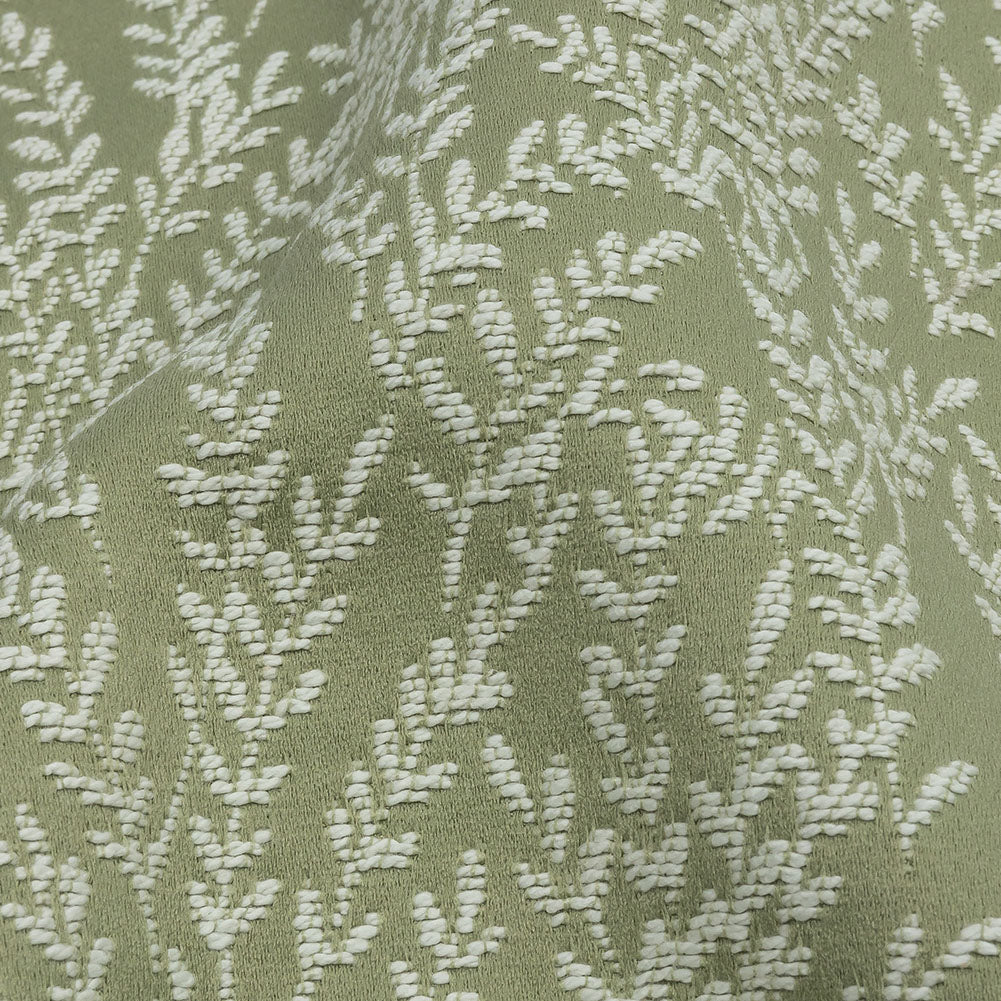 Drapery Jacquard - Sage Little Leaves - British Imported - Joann Fabrics