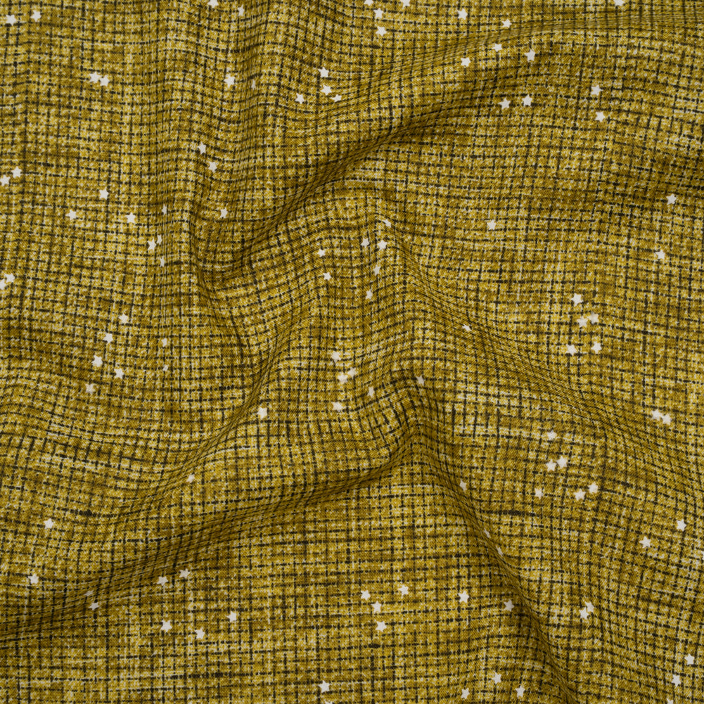 Printed Quilting Cotton by Ghazal Razavi for FIGO Studio - Chartreuse Checks and Stars - Stash Collection - Joann Fabrics