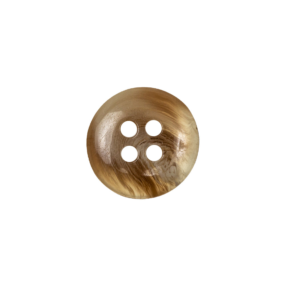 Chestnut and Beige Swirl Translucent 4-Hole Low Convex Top Plastic Button - 24L/15mm - Joann Fabrics