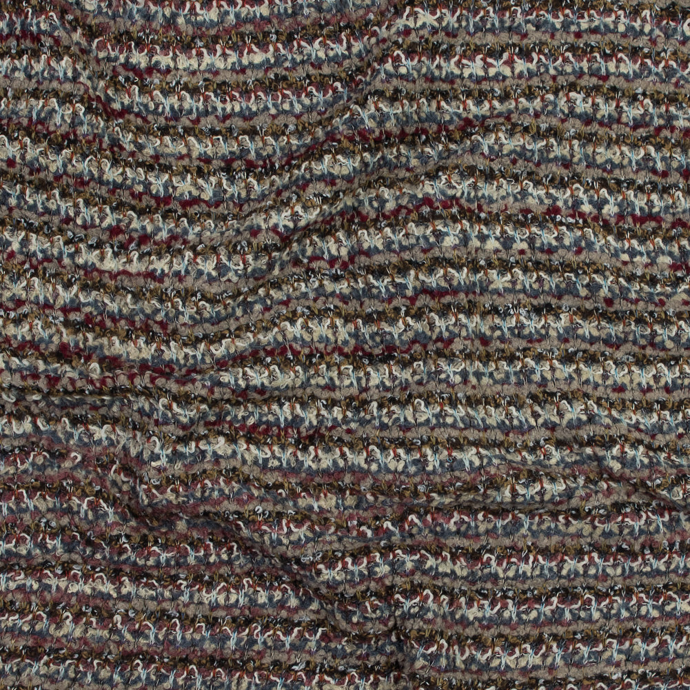 Italian Beige, Red and Slate Chunky Wool Knit - Joann Fabrics