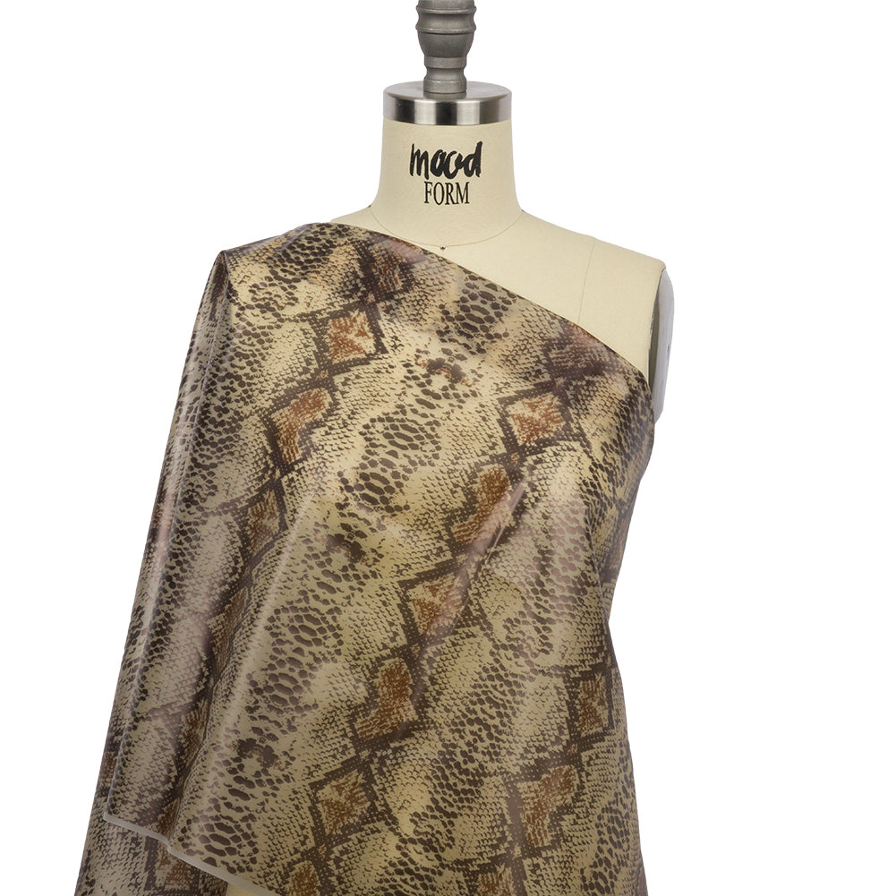 Greige and Brown Snakeskin Translucent Vinyl - Joann Fabrics