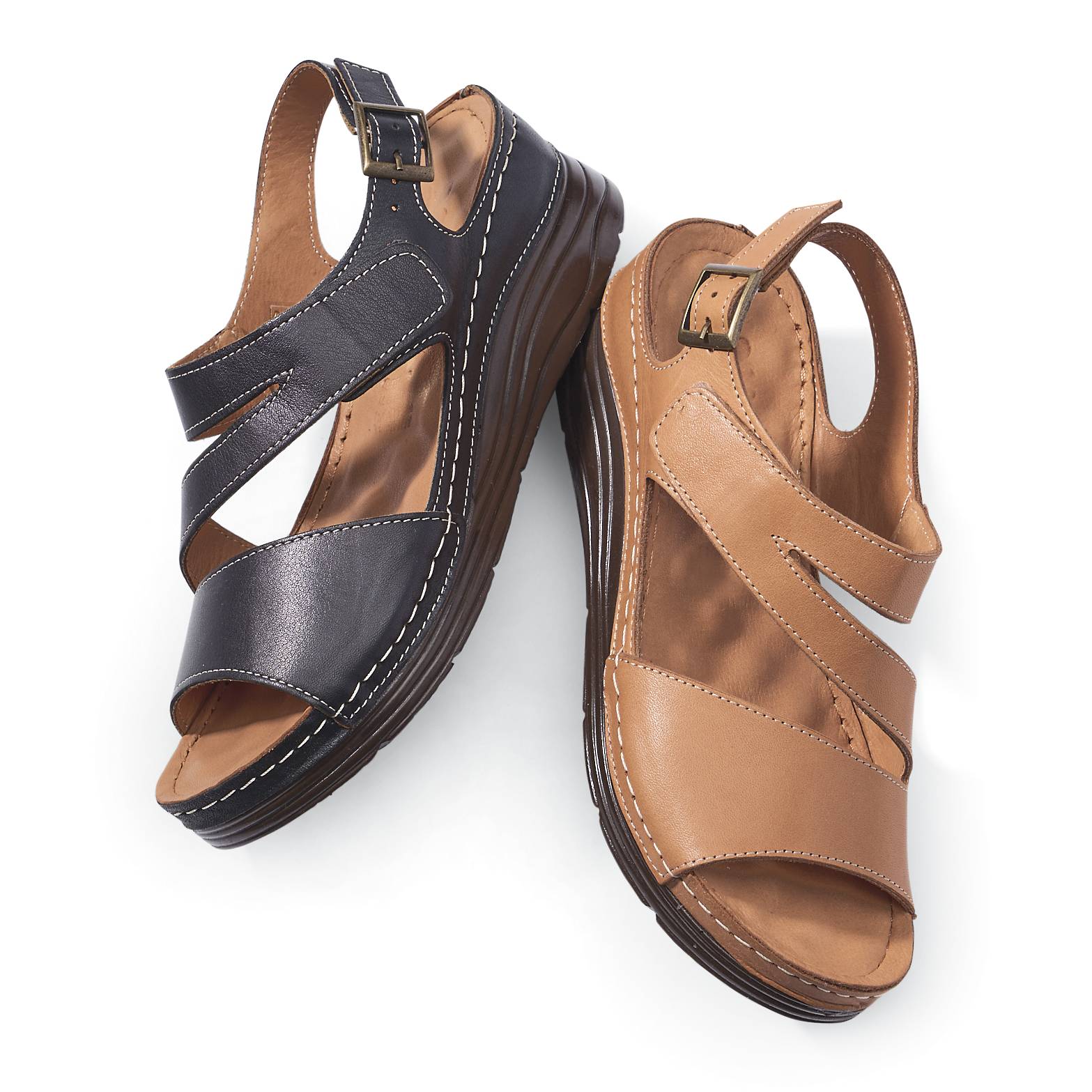 Spring Step® Leather Slingback Sandals, 2 Adjustable Straps - Northstyle Catalog