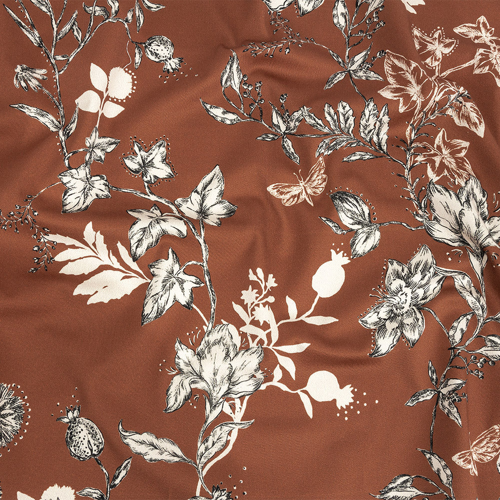 Mood Exclusive Brown Curious Consideration Stretch Cotton Sateen - Joann Fabrics
