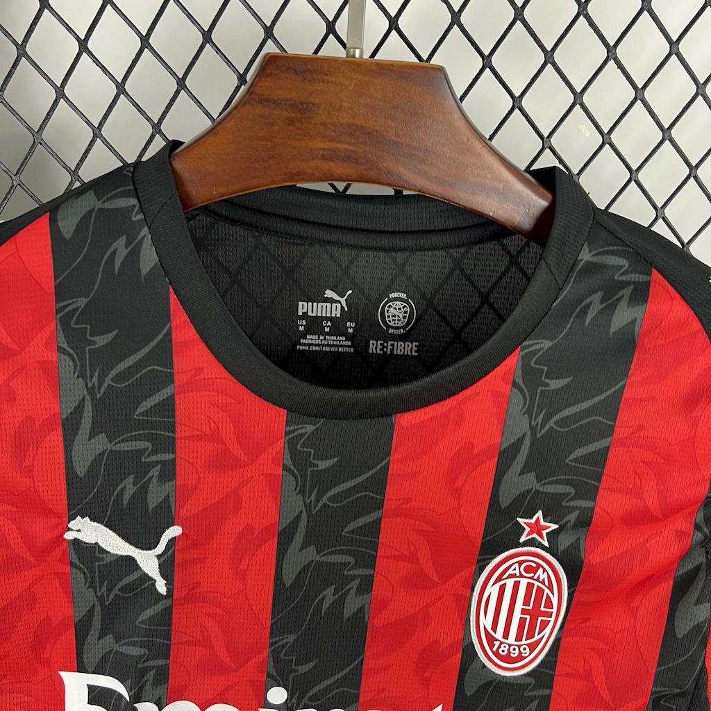 2025/2026 AC Milan Long Sleeves Home Football Jersey 1:1 Thai quality