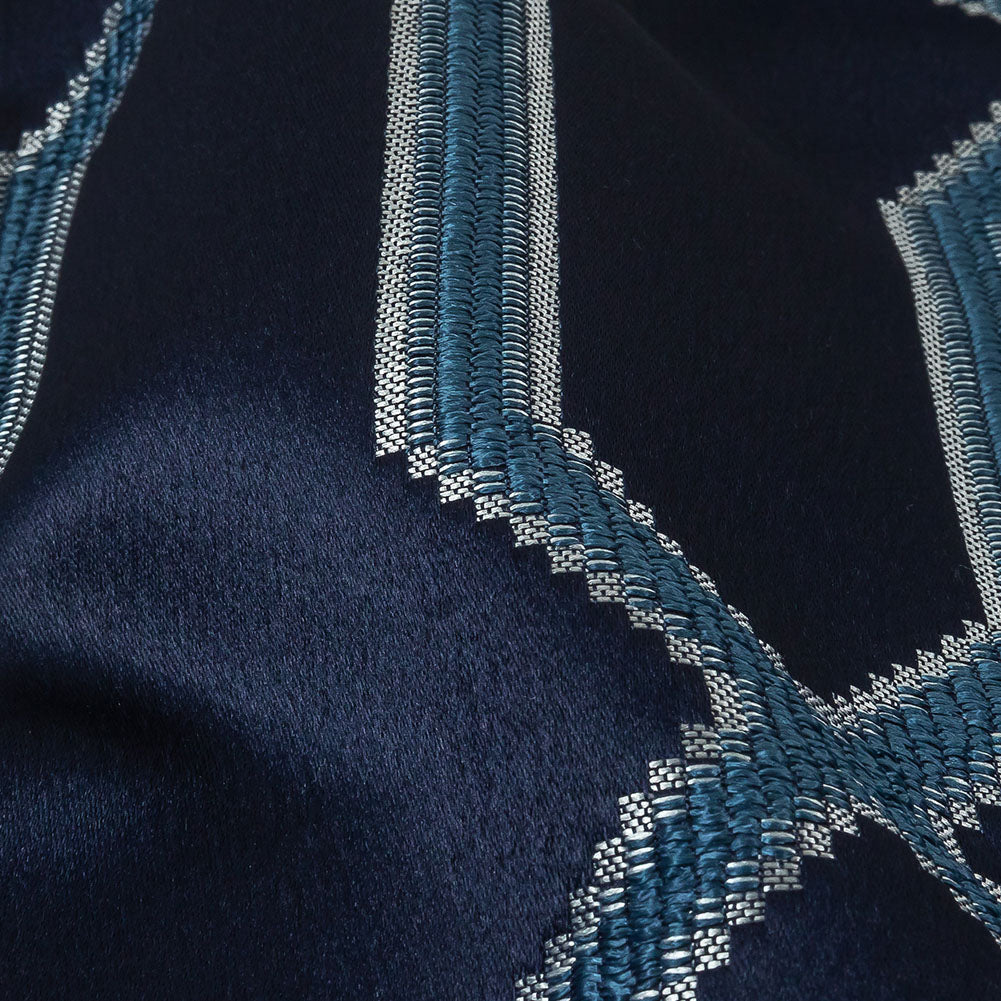 British Imported Ink Satin-Faced Geometric Drapery Jacquard - Joann Fabrics