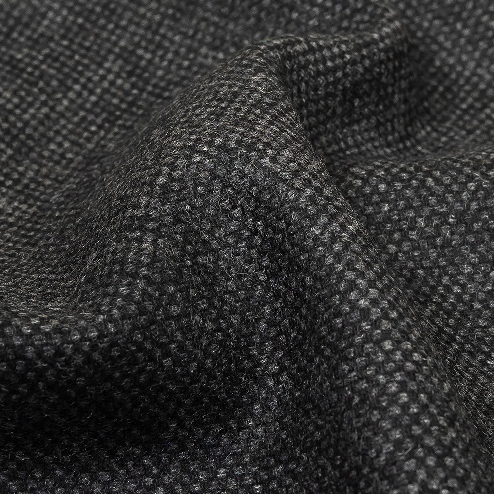 Obsidian and Gull Basketweave Blended Cashmere Coating - Joann Fabrics
