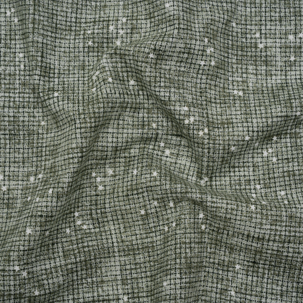Printed Quilting Cotton by Ghazal Razavi for FIGO Studio - Sage Checks and Stars - Stash Collection - Joann Fabrics