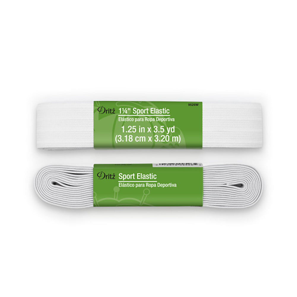 Dritz Sport Elastic - White - 1.25