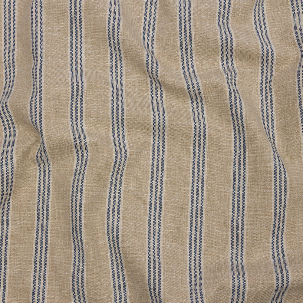 Slubbed Cotton and Polyester Woven - Indigo Striped - British Imported - Joann Fabrics