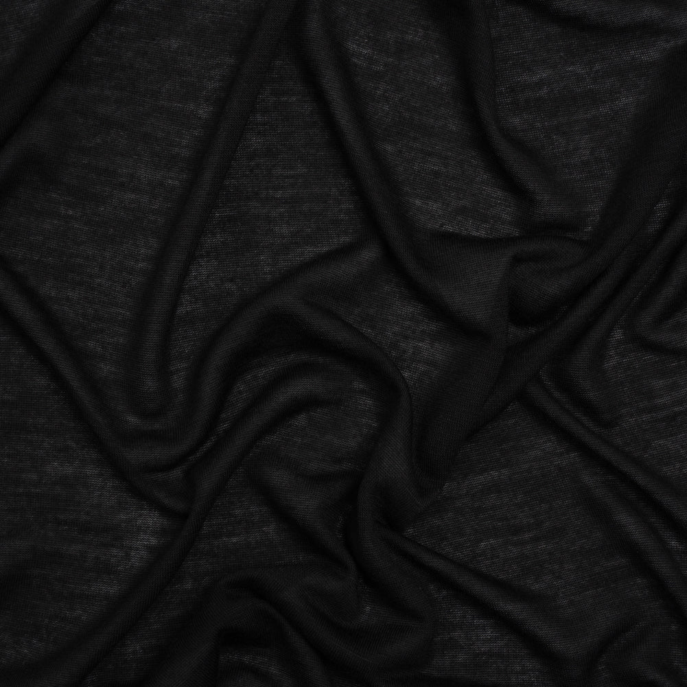 Lightweight Viscose and Silk Jersey - Black - Deadstock - Joann Fabrics