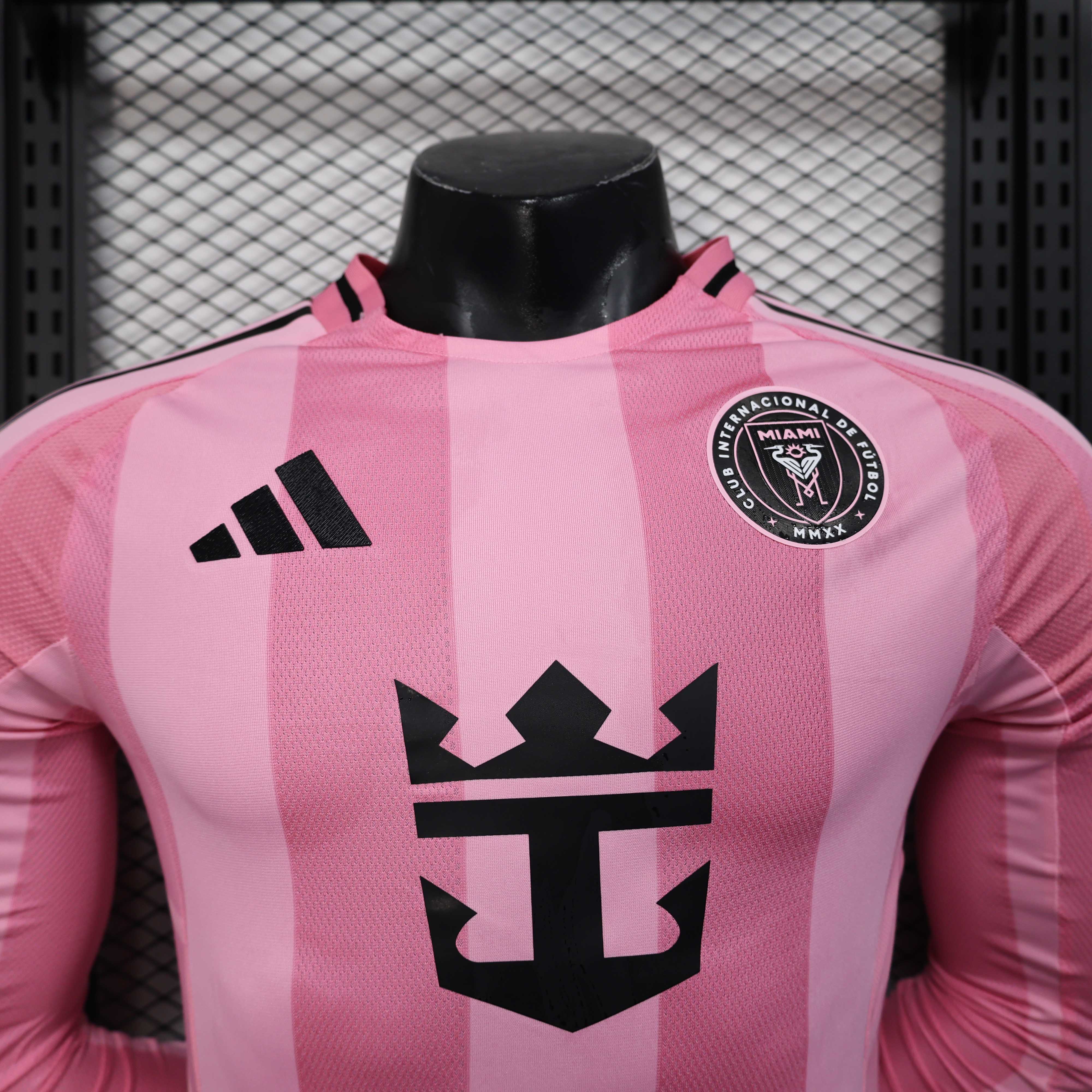 2025/2026 Long Sleeve Inter Miami Home Player Version Football Jersey 1:1 Thailand Quality