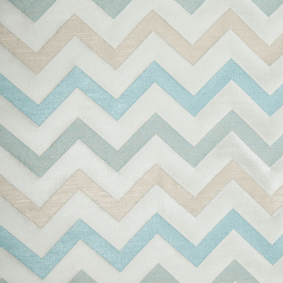 Ivory/Aqua Bold Chevron Jacquard - Joann Fabrics
