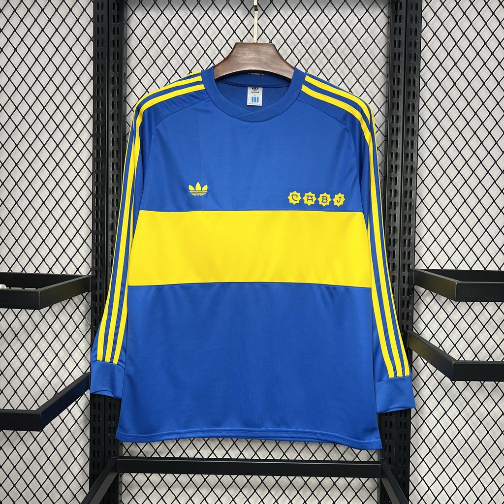 1981 Retro Boca Juniors Home Long Sleeves Football Jersey 1:1 Thai Quality