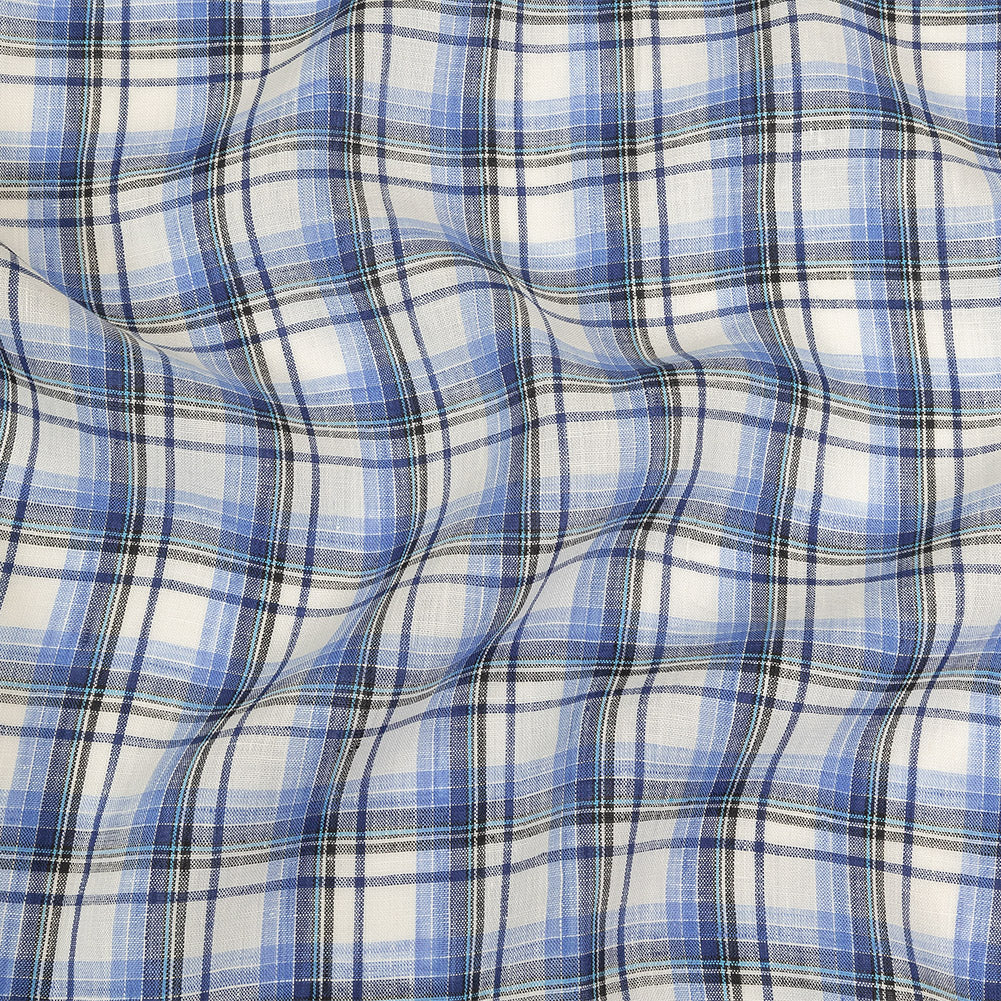 Limoges, Dark Shadow and White Plaid Medium Weight Linen Woven - Joann Fabrics