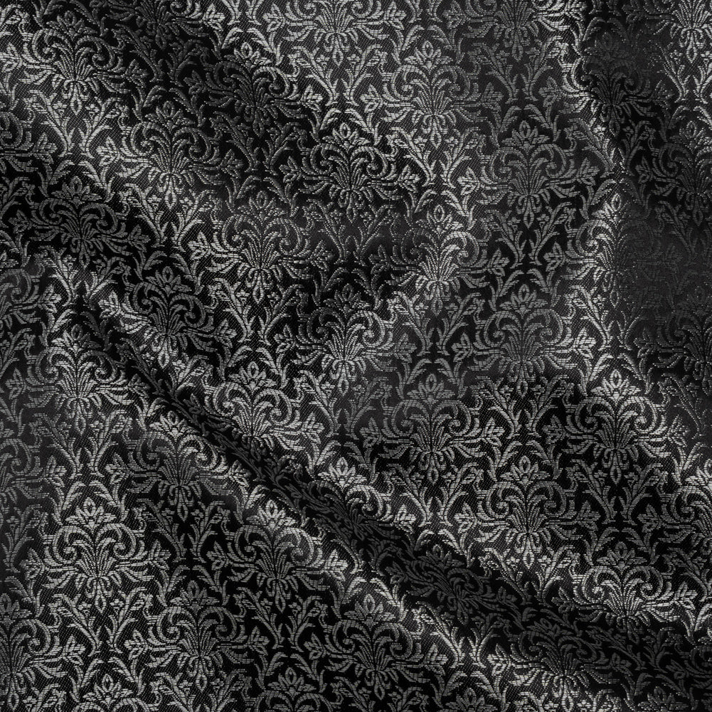 Yaya Han Polyester and Nylon Brocade - Imperial Silver and Black Damask - Cosplay Collection - Joann Fabrics