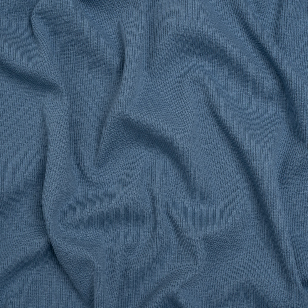 Stretch Cotton 2x2 Rib Knit - Country Blue - Deadstock - Joann Fabrics