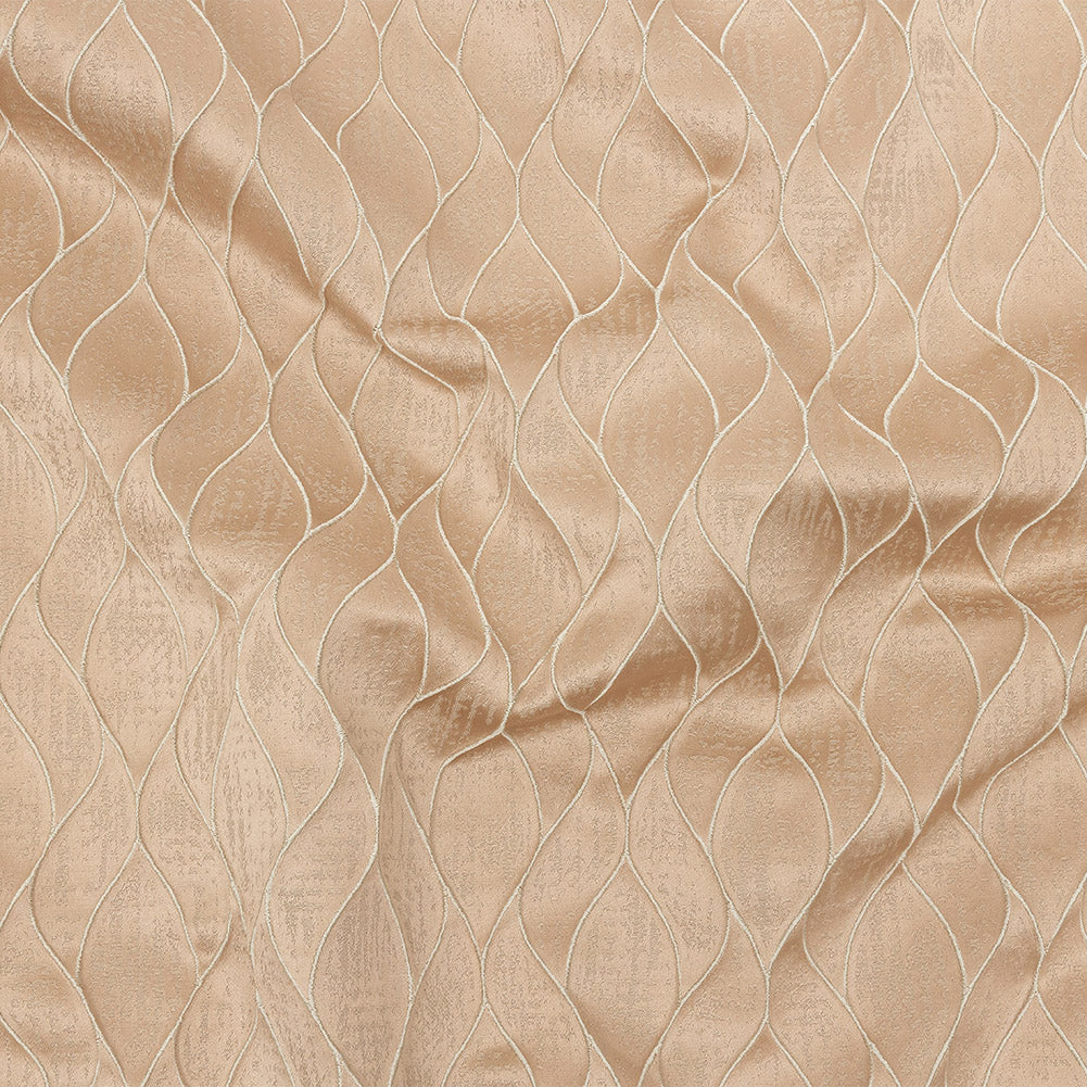 Polyester Jacquard - Cantaloupe Leafy Lines - British Imported - Joann Fabrics