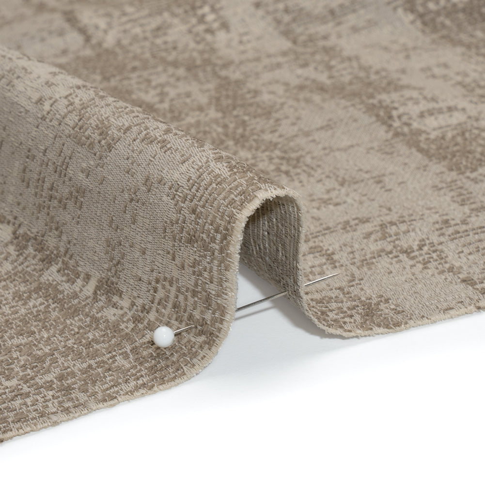 Abstract Textures Recycled Polyester and Cotton Drapery Jacquard - Porcini - British Imported - Joann Fabrics