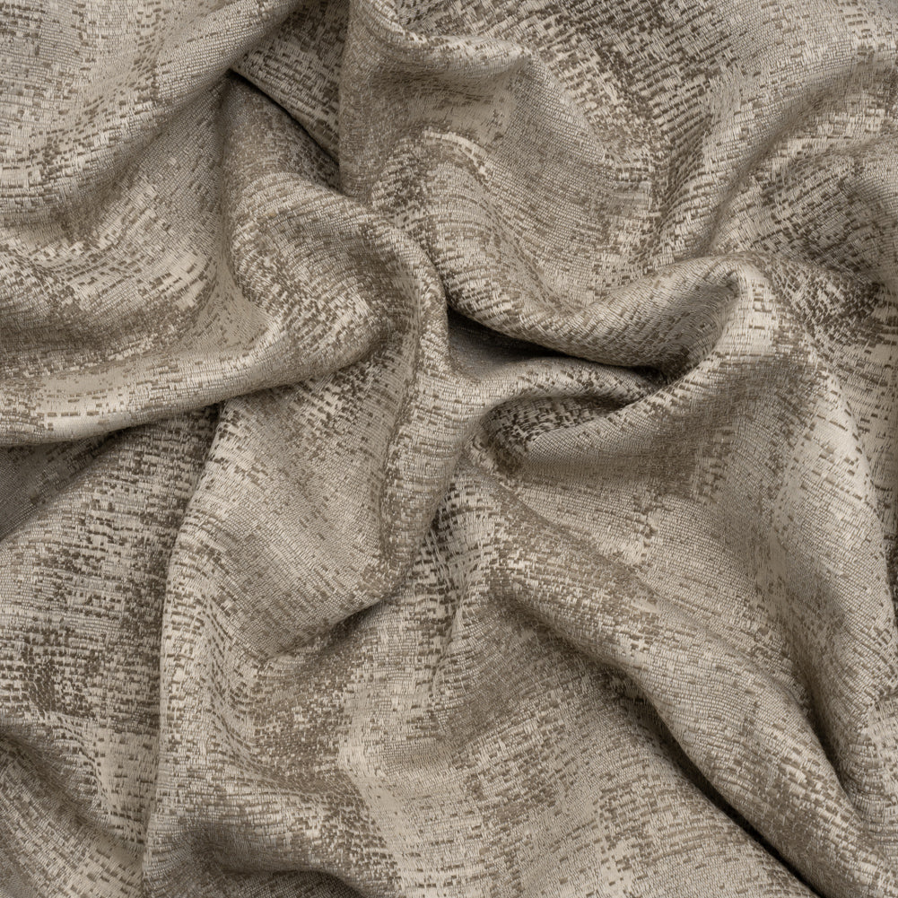 Abstract Textures Recycled Polyester and Cotton Drapery Jacquard - Porcini - British Imported - Joann Fabrics