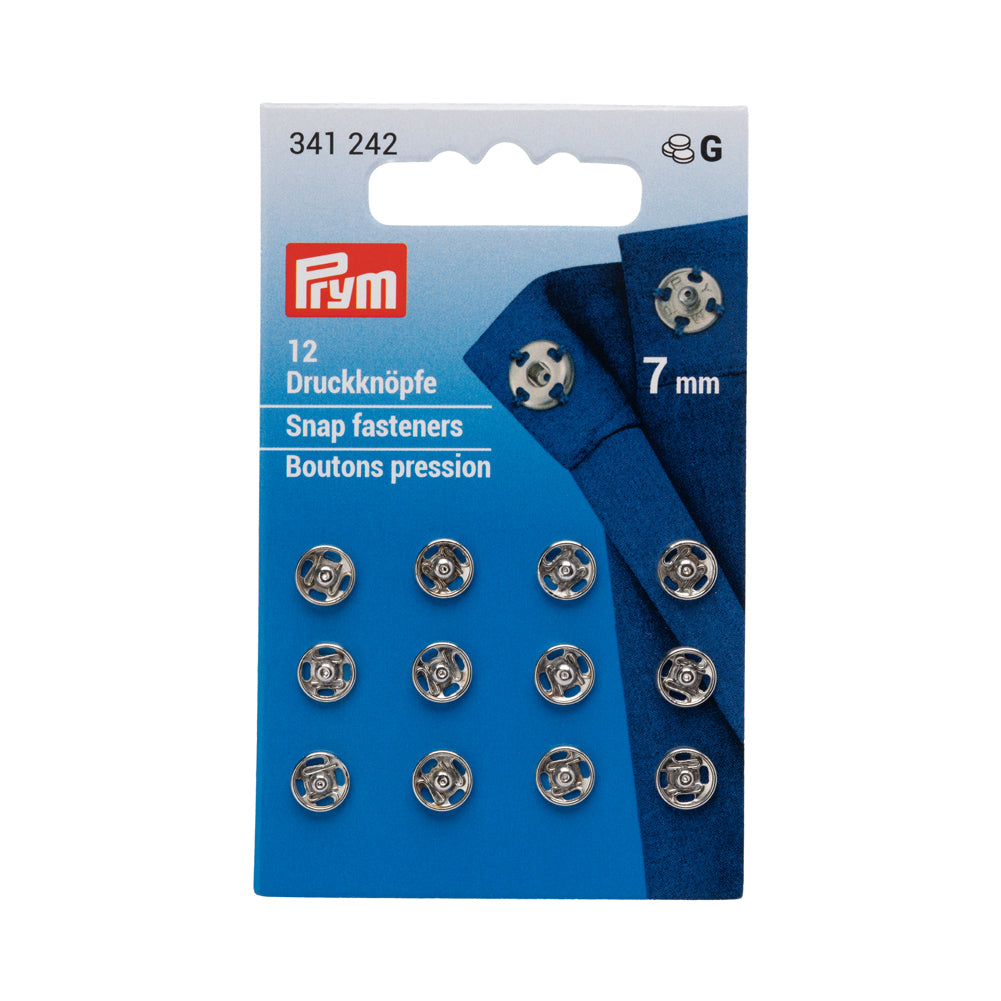 Prym Sew-On Snap Fasteners - Silver Brass 7mm - 12 ct - Joann Fabrics