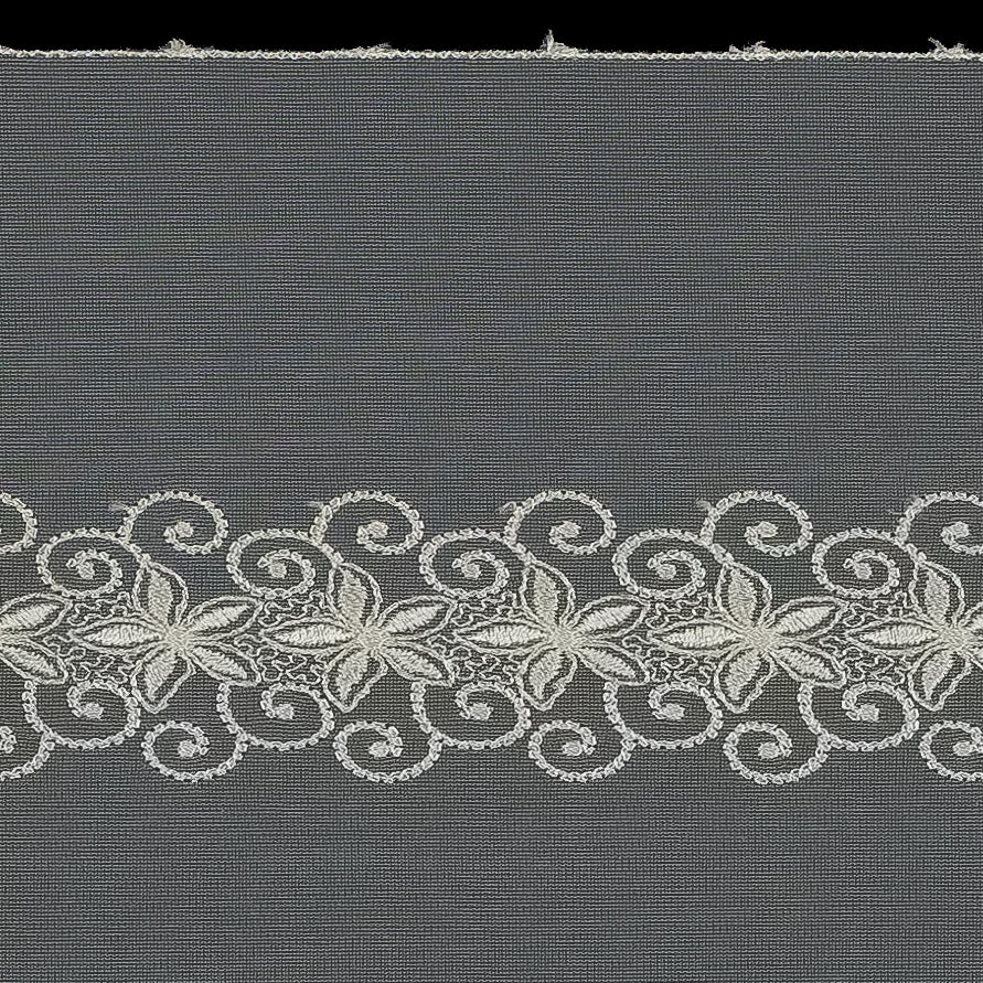 Off-White Floral Embroidered Mesh Trim - Joann Fabrics