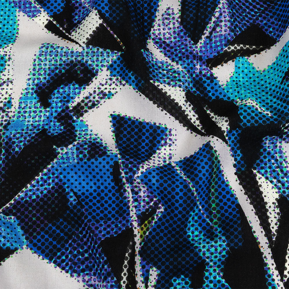 Linen and Rayon Woven - Blue Abstract - Tangled Up in Blue Print - Mood Exclusive Indigo Collection - Joann Fabrics
