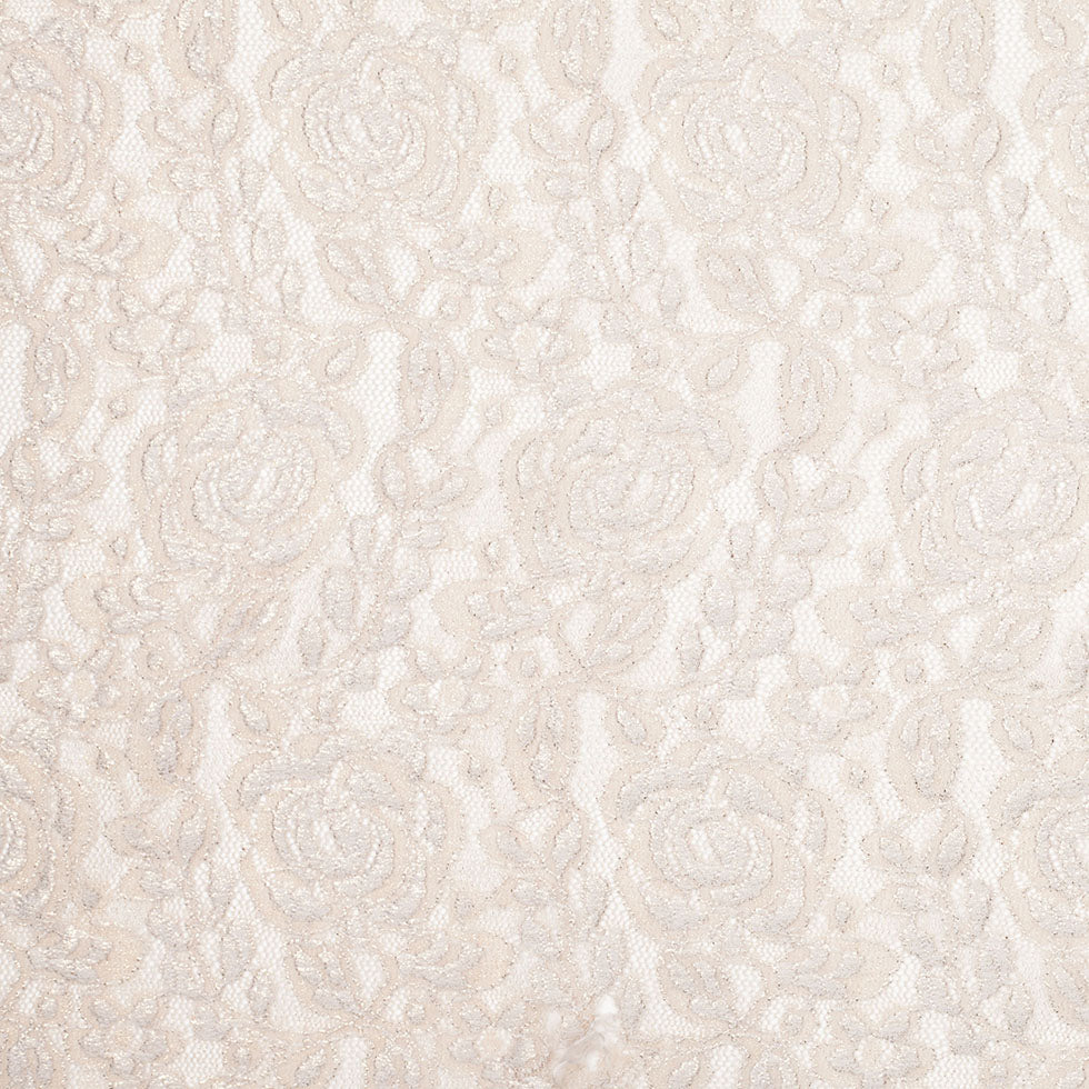Metallic Coated Gold/Beige Floral Nylon Lace - Joann Fabrics
