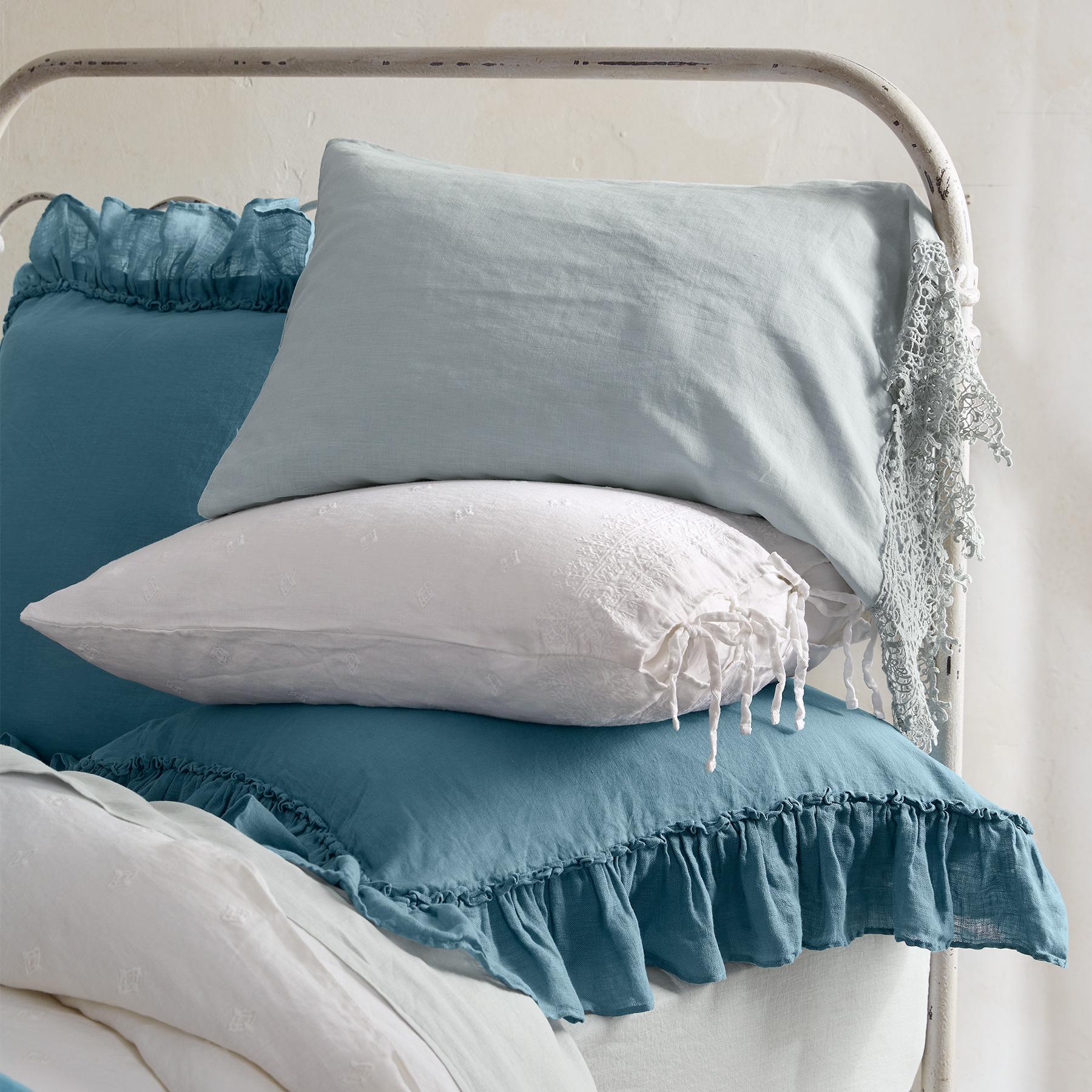 Gossamer Linen Ruffle Sham - Blair Catalog