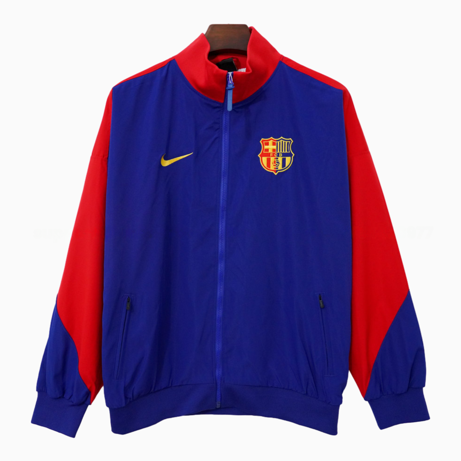 Retro Barcelona 24-25 Windbreaker Jacket - Blue Red - UnitedFutballJersey