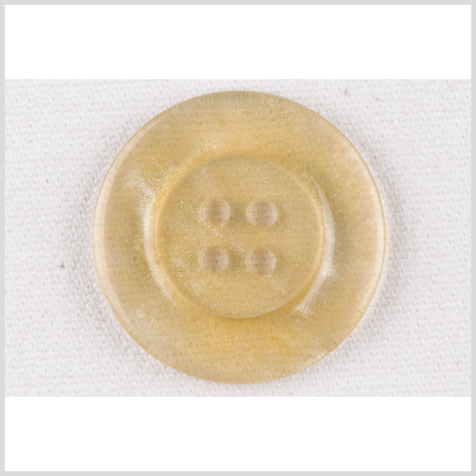 Plastic 4-Hole Button - 32L/20mm - Ivory and Gold Glitter - Joann Fabrics