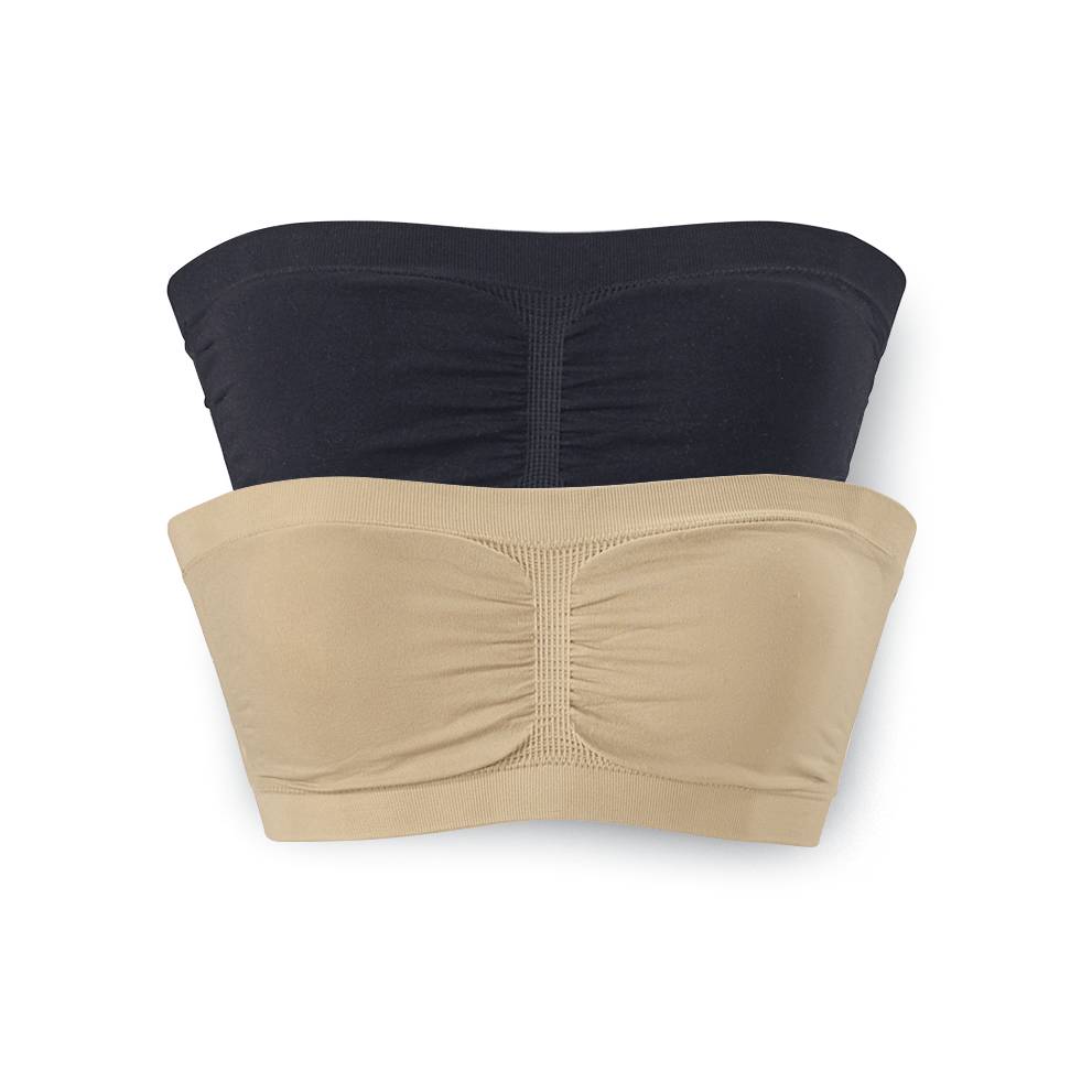 Nude/Black Strapless  Comfort Bras Set of 2 - Northstyle Catalog