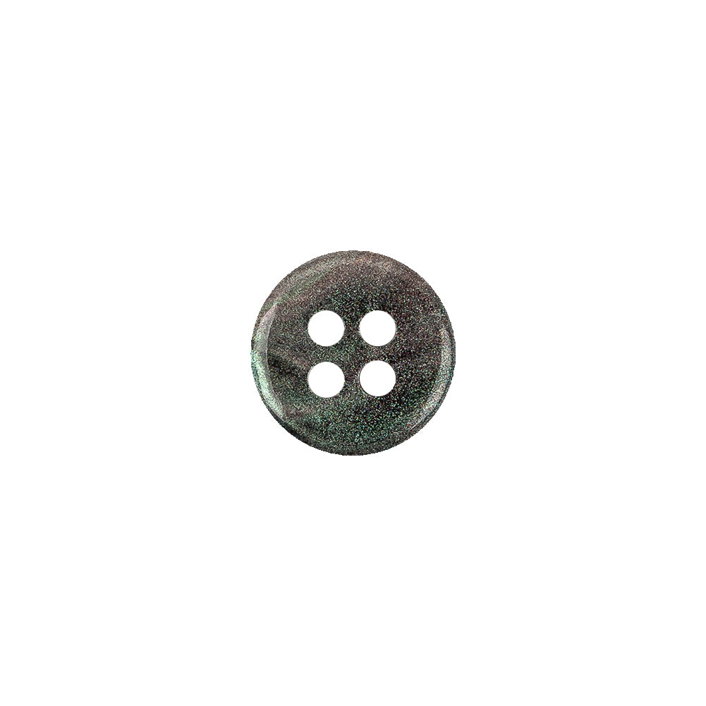 Iridescent Green, Gray and Black Shallow Plate 4-Hole Plastic Button - 17L/10.5mm - Joann Fabrics