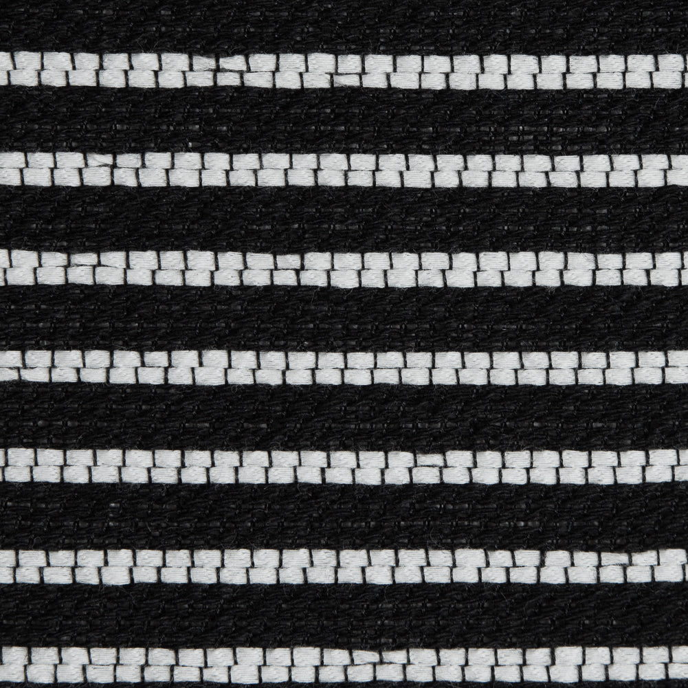Sea NY Black and White Striped Loosely Woven Cotton Blend - Joann Fabrics
