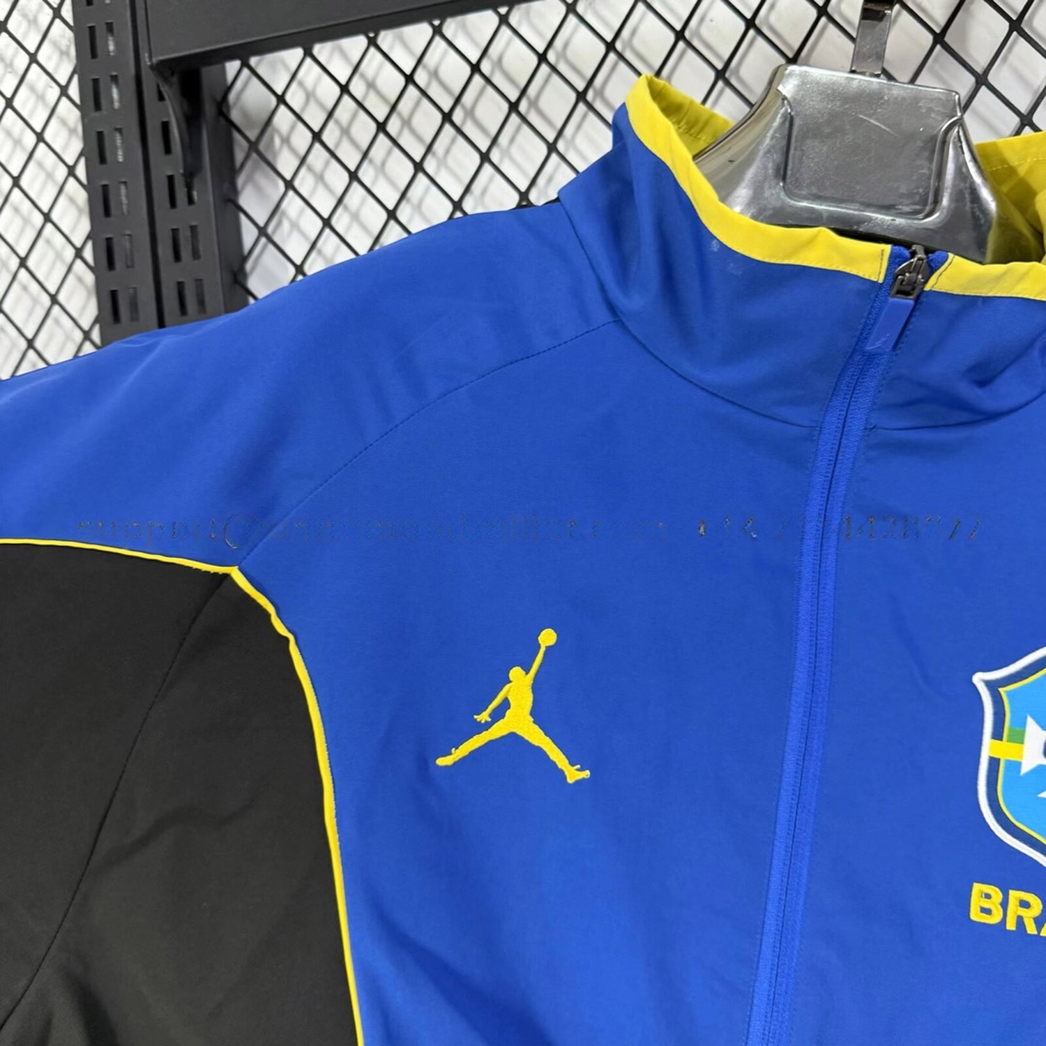 Brazil 2026 Away Blue With Black Windbreaker - UnitedFutballJersey