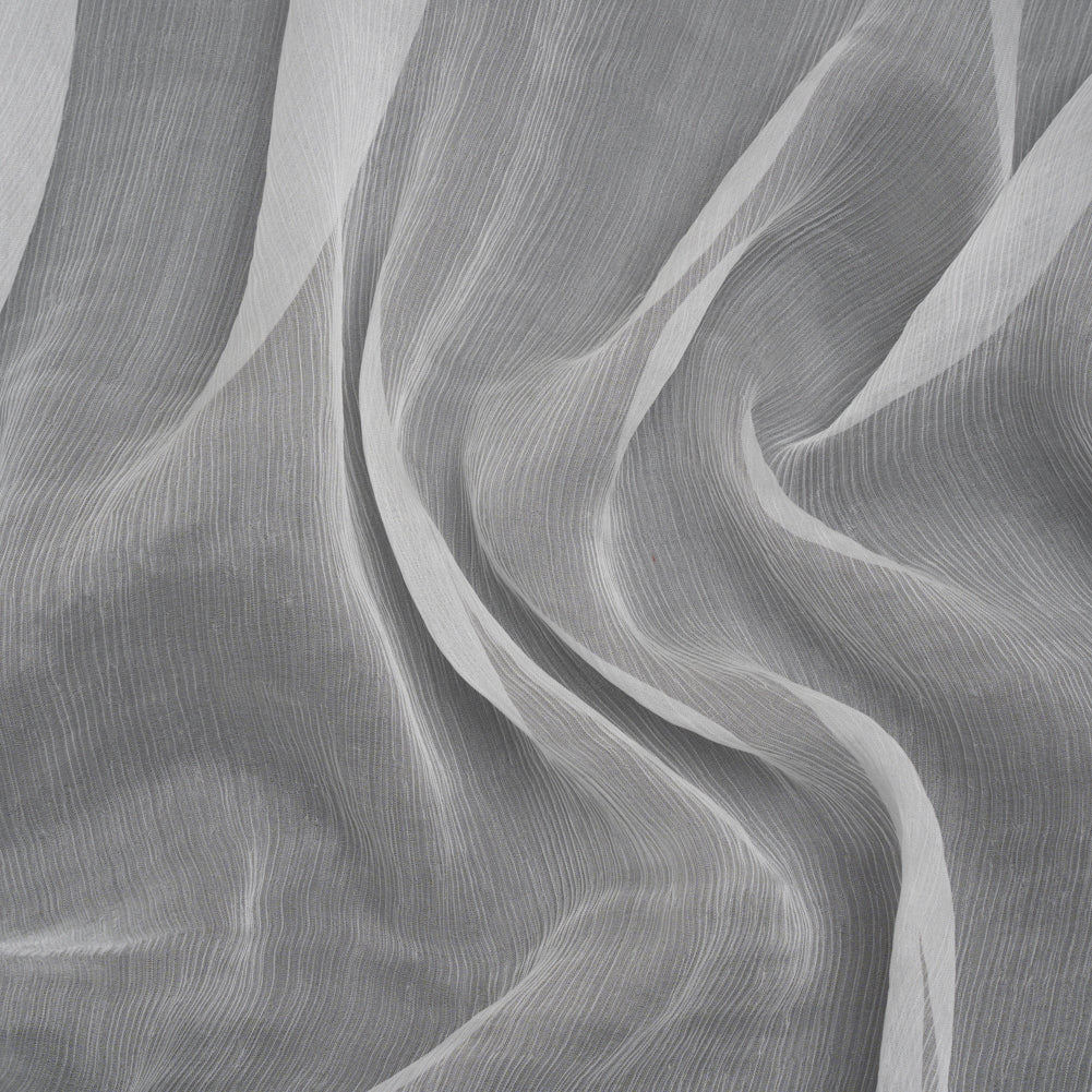 Famous Australian Designer White Crinkled Silk Chiffon - Joann Fabrics