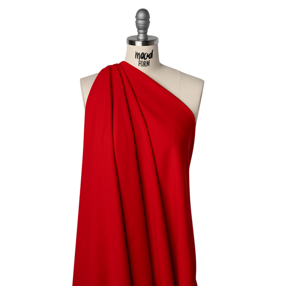 Stretch Polyester Crepe Double Knit - Flame Scarlet - Designer Deadstock - Joann Fabrics