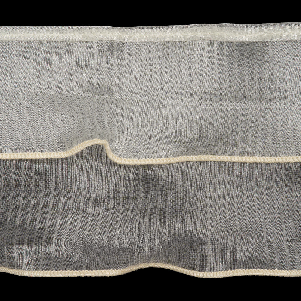 Yaya Han 2 Tier Pleated Crystal Organza Trim - Ivory, 4