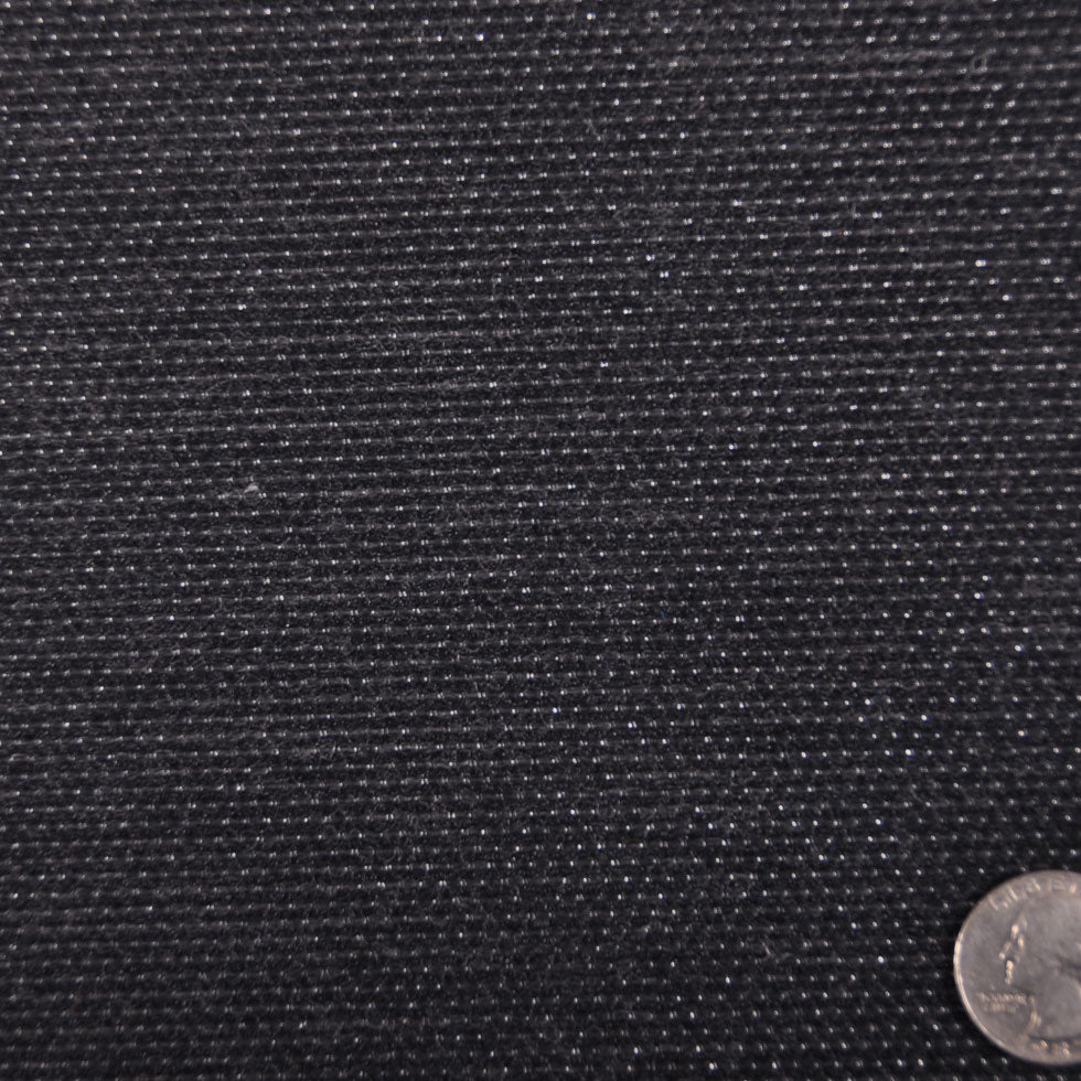 Carolina Herrera Swiss Pinstriped Metallic Black and Silver Novelty Wool Woven - Joann Fabrics
