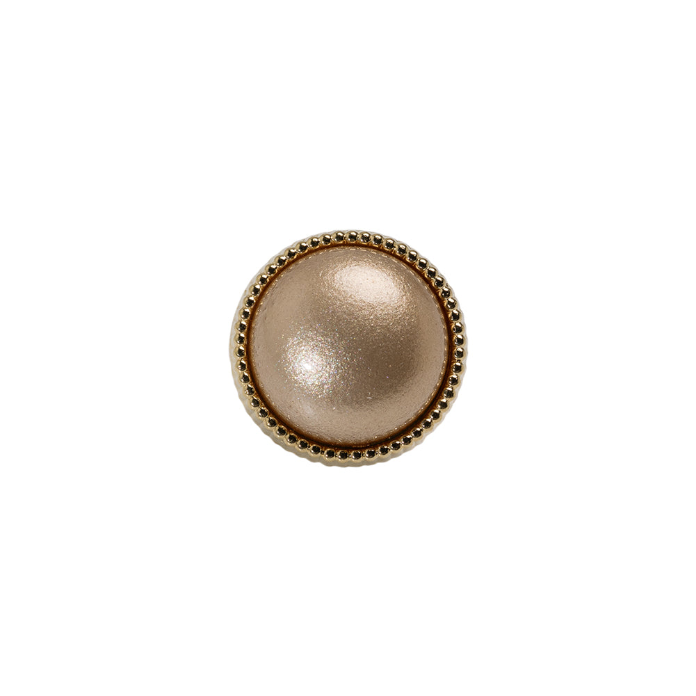 Italian Brown and Gold Edged Shank Back Button - 20L/12.5mm - Joann Fabrics