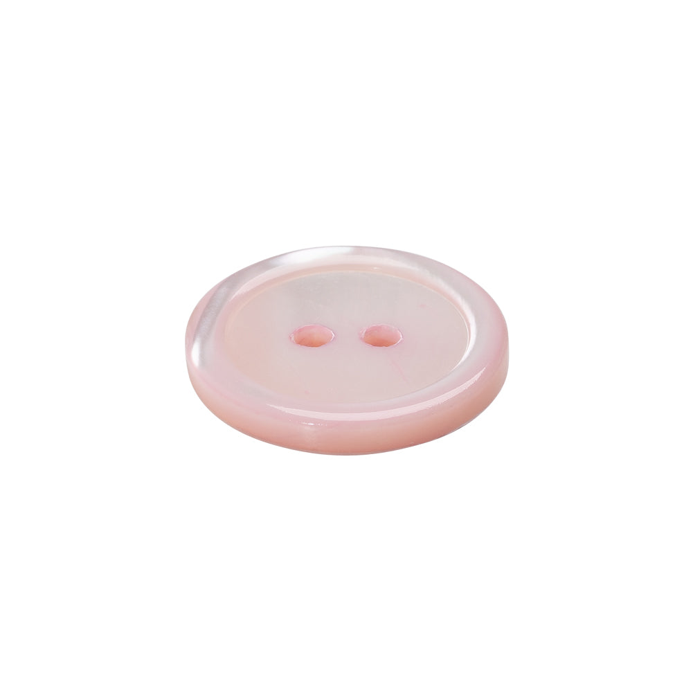 Shell 2-Hole Button - 32L/20mm - Baby Pink Shimmer Narrow Rim - Joann Fabrics