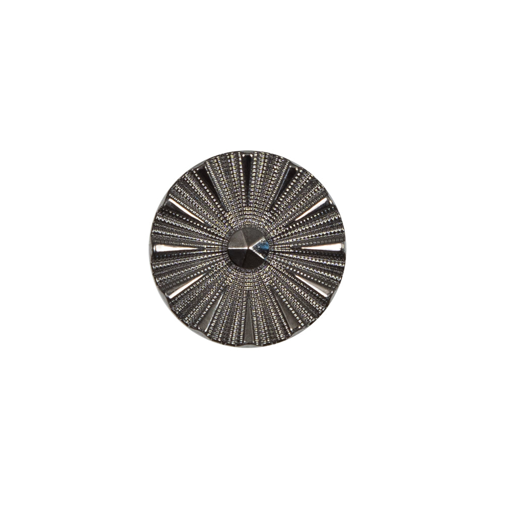 Italian Gunmetal Chrome Plated Floral Nylon Button - 24L/15mm - Joann Fabrics