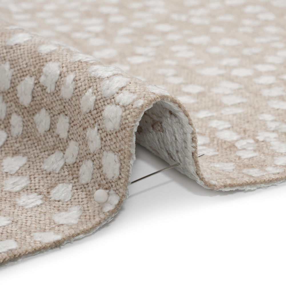 Upholstery Chenille - Beige Spotted - Piperhill Collection - Joann Fabrics