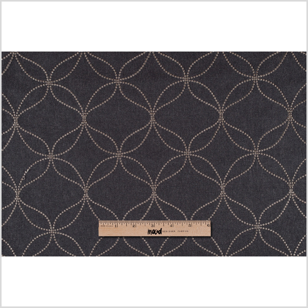 Onyx Embroidered Geometric 