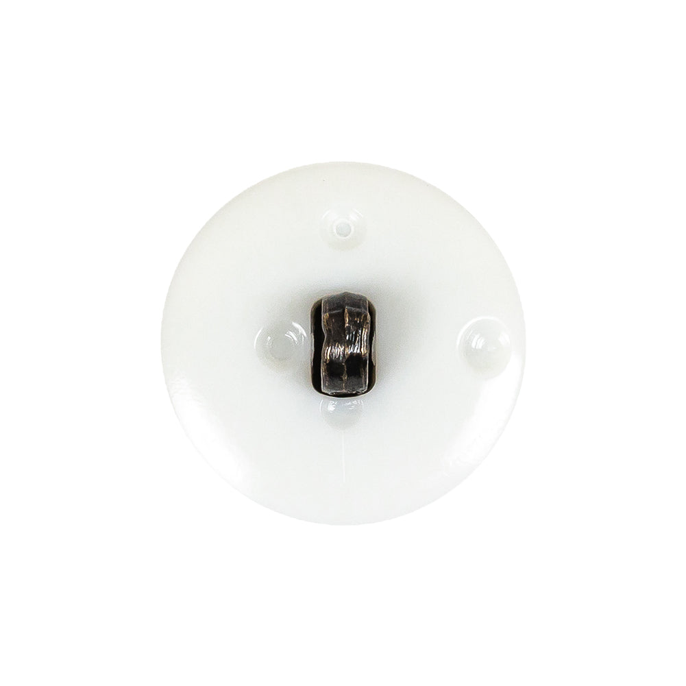 Italian White and Antique Bronze Plus Sign Plastic Shank Back Button - 36L/23mm - Joann Fabrics
