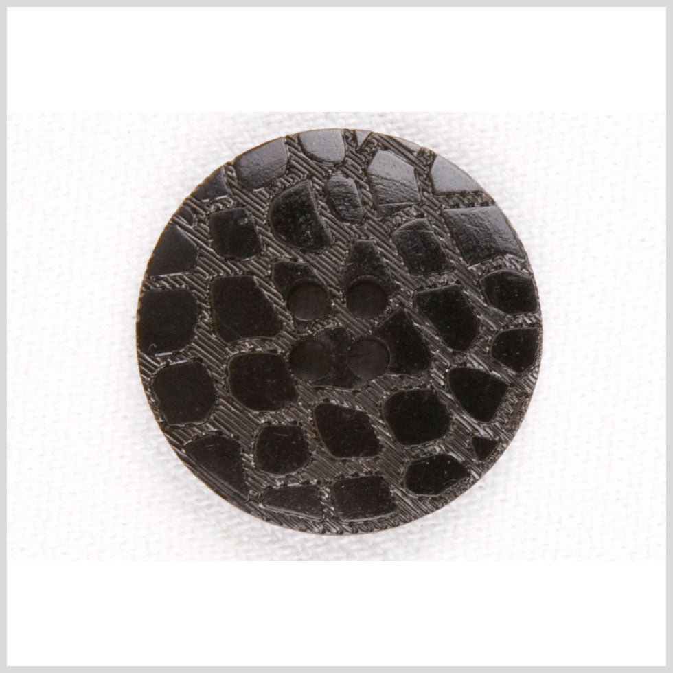 Plastic Button - 36L/23mm - Black Animal Spots Engraved - Joann Fabrics