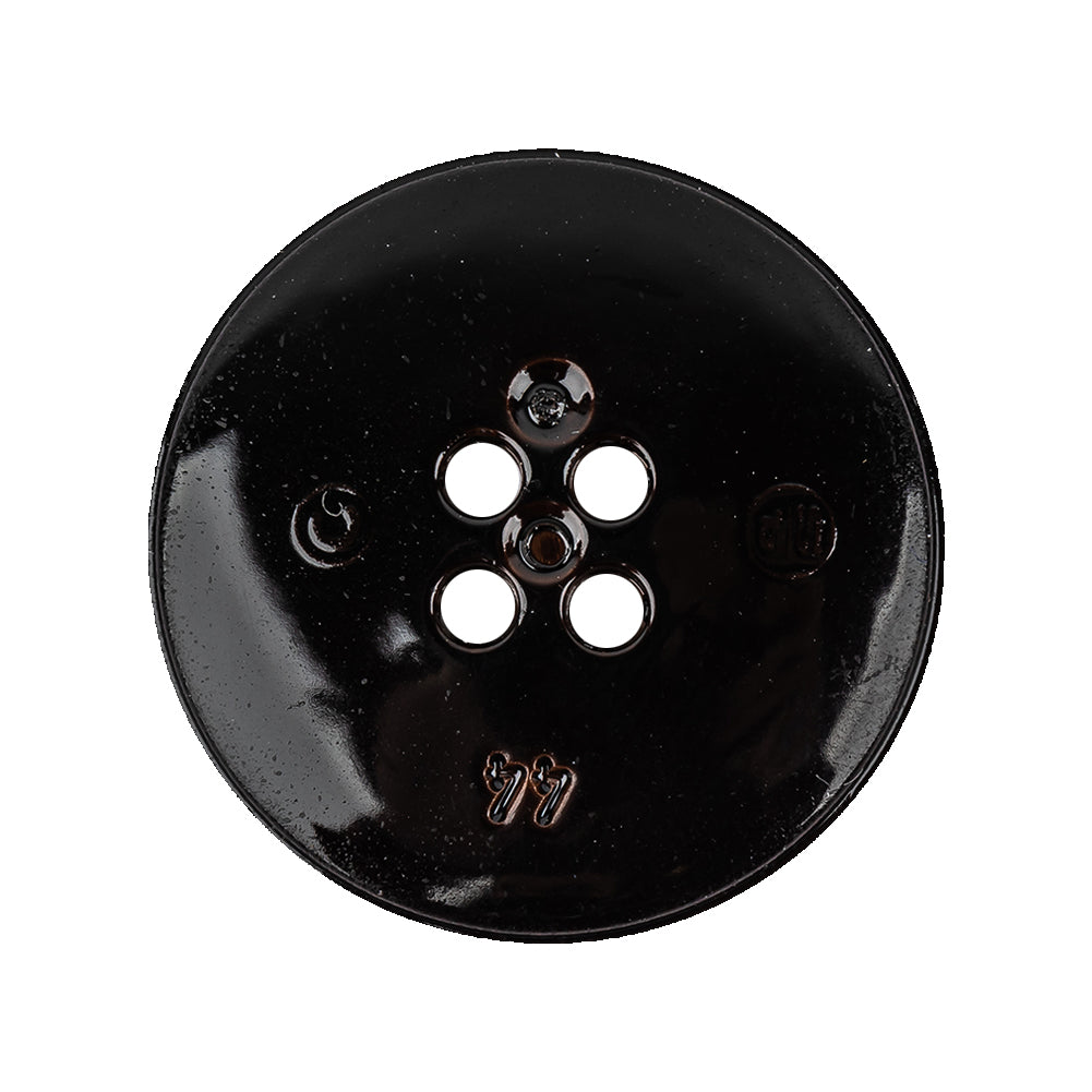 Italian Deepest Brown Abstract Molded 4-Hole Faux Leather Button - 44L/28mm - Joann Fabrics